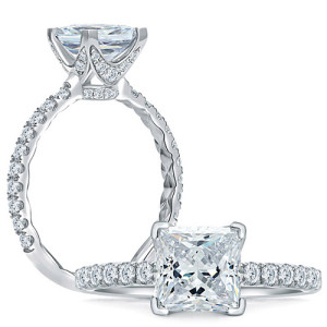 A.JAFFE 18 Karat Classic Engagement Ring ME1852Q