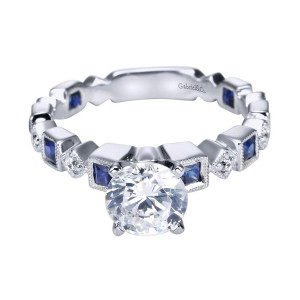 Gabriel 14 Karat Victorian Engagement Ring ER5660W44SA