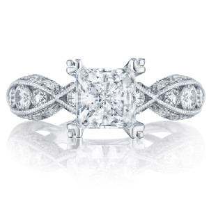 Tacori 2644PR6512 18 Karat Classic Crescent Engagement Ring