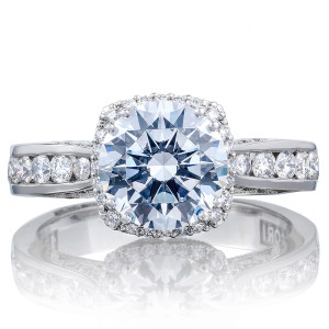 2646-35RDC8 Platinum Tacori Dantela Engagement Ring