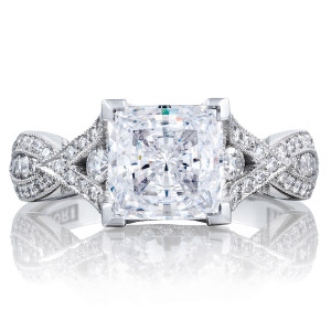 Tacori 2647PR7 18 Karat Ribbon Engagement Ring