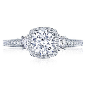 Tacori 2662CU65 18 Karat Dantela Engagement Ring