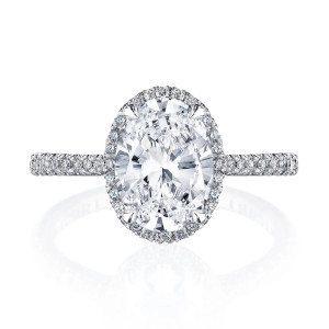 Tacori 2677OV95X7 Platinum Sculpted Crescent Engagement Ring