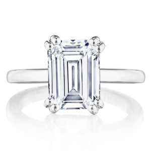 268922EC10X75 Platinum Tacori Dantela Engagement Ring