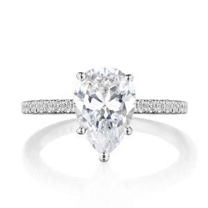269017PS10X7 Platinum Tacori Dantela Engagement Ring