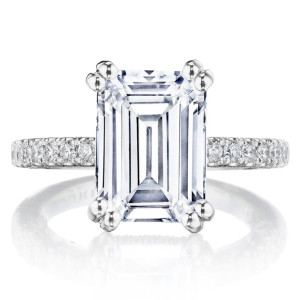 269022EC11X8 Platinum Tacori Dantela Engagement Ring