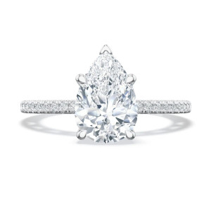 Tacori 272017PS85X55W 18 Karat Lunetta Crescent Engagement Ring