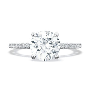272017RD Platinum Tacori Lunetta Crescent Engagement Ring