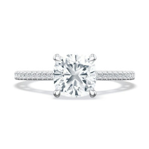 272117CU Platinum Tacori Lunetta Crescent Engagement Ring