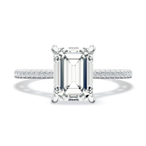 272117EC Platinum Tacori Lunetta Crescent Engagement Ring
