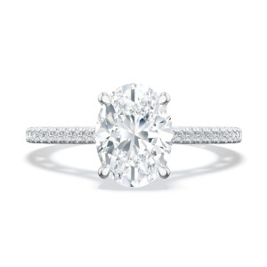 Tacori 272117OV75X55W 18 Karat Lunetta Crescent Engagement Ring