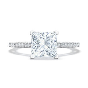 272117PR Platinum Tacori Lunetta Crescent Engagement Ring