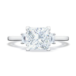 272217PR Platinum Tacori Lunetta Crescent Engagement Ring