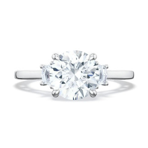 272217RD65 Platinum Tacori Lunetta Crescent Engagement Ring