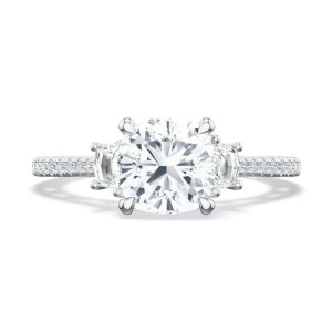 272417CU Platinum Tacori Lunetta Crescent Engagement Ring