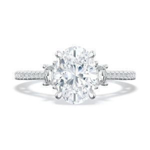 Tacori 272417OV75X55W 18 Karat Lunetta Crescent Engagement Ring