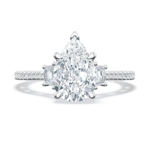 Tacori 272417PS85X55W 18 Karat Lunetta Crescent Engagement Ring