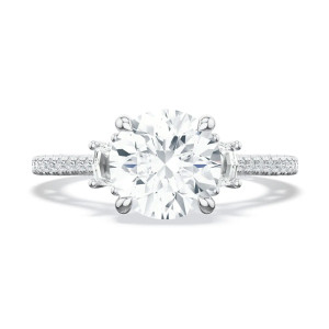 272417RD Platinum Tacori Lunetta Crescent Engagement Ring