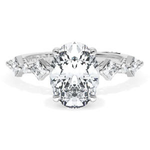 Tacori 272937OV95X7W 18 Karat Sculpted Crescent Engagement Ring