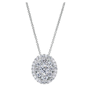 Gabriel Fashion 14 Karat Clustered Diamonds Necklace NK3847W44JJ