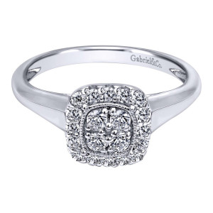 Gabriel 14 Karat Contemporary Engagement Ring ER10776W44JJ