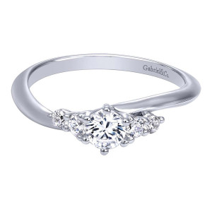 Gabriel 14 Karat Contemporary Engagement Ring ER910172W44JJ
