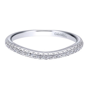Gabriel 14 Karat Contemporary Wedding Band WB10768W44JJ