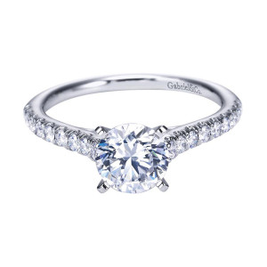Gabriel 14 Karat Contemporary Engagement Ring ER7435W44JJ