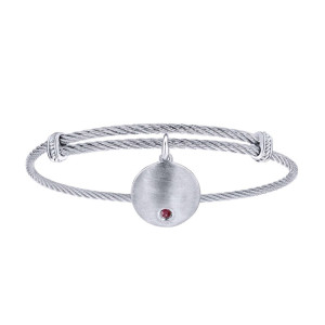 Gabriel Fashion Silver Two-Tone Soho Bangle Bracelet BG3573MXJRB