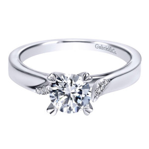 Gabriel 14 Karat Contemporary Engagement Ring ER8881W44JJ