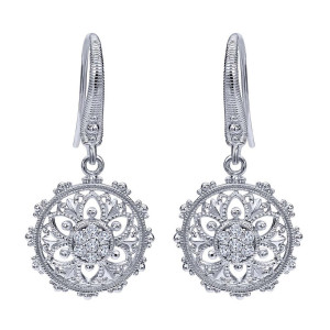 Gabriel Fashion Silver Mediterranean Drop Earrings EG11861SVJWS