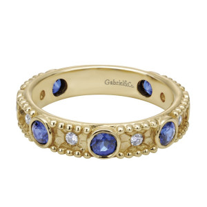 Gabriel Fashion 14 Karat Stackable Stackable Ladies' Ring LR4840Y44SA