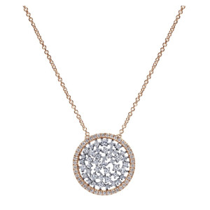 Gabriel Fashion 14 Karat Lusso Diamond Necklace NK4911K45JJ