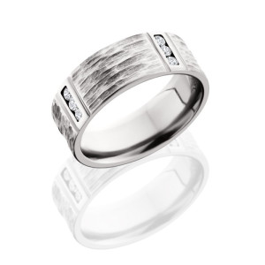 Lashbrook 8FM4VLCHANNELDIA TBH-POLISH Titanium Wedding Ring or Band