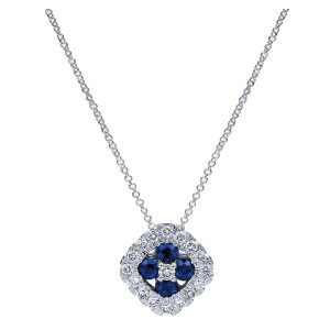 Gabriel Fashion 14 Karat Lusso Color Necklace NK4469W45SA