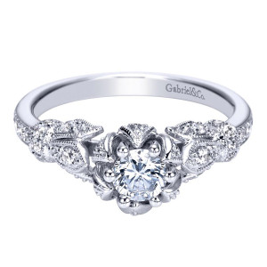 Gabriel 14 Karat Victorian Engagement Ring ER98621W44JJ