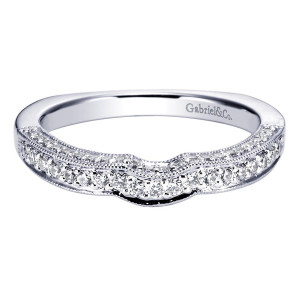 Gabriel 14 Karat Victorian Wedding Band WB4236W44JJ