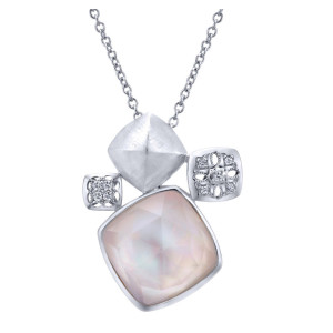 Gabriel Fashion Silver Madison Necklace NK4467SVJMC