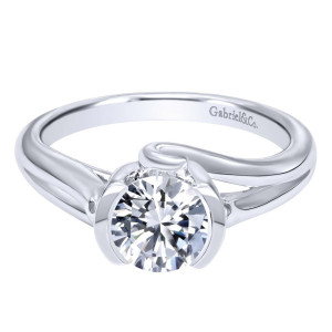 Gabriel 14 Karat Contemporary Engagement Ring ER10759W4JJJ