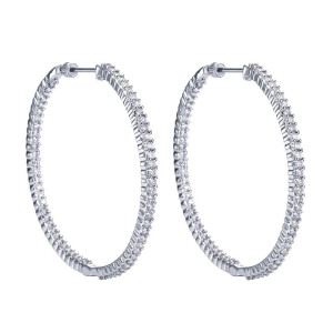 Gabriel Fashion 14 Karat Hoops Classic Earrings EG10982W45JJ