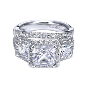 Gabriel 14 Karat Contemporary Engagement Ring ER4209W44JJ