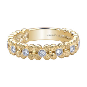 Gabriel Fashion 14 Karat Stackable Stackable Ladies' Ring LR4879Y44JJ