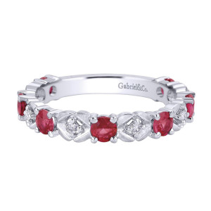 Gabriel Fashion 14 Karat Stackable Stackable Ladies' Ring LR4928W44RA