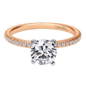 Gabriel 14 Karat Contemporary Engagement Ring ER4181T44JJ