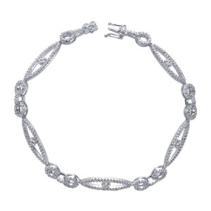 Gabriel Fashion 14 Karat Lusso Diamond Tennis Bracelet TB2504W45JJ