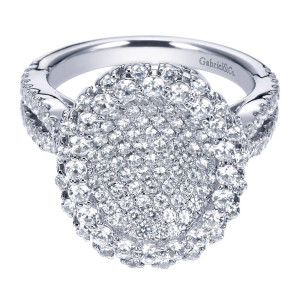 Gabriel Fashion 14 Karat Pave Ladies' Ring LR6697W44JJ