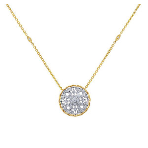 Gabriel Fashion 14 Karat Two-Tone Roaring 20's Diamond By The Yard Necklace NK4544M45JJ