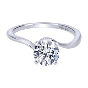 Gabriel 14 Karat Contemporary Engagement Ring ER11588R3W4JJJ