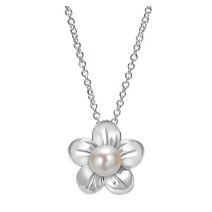 Gabriel Fashion Silver Floral Necklace NK3751SVJPL