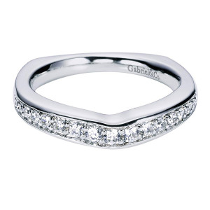 Gabriel 14 Karat Contemporary Wedding Band WB6085W44JJ